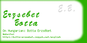 erzsebet botta business card